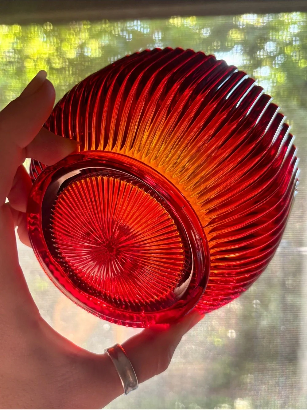 Vintage 1930’s Anchor Hocking Ruby red serving bowl
